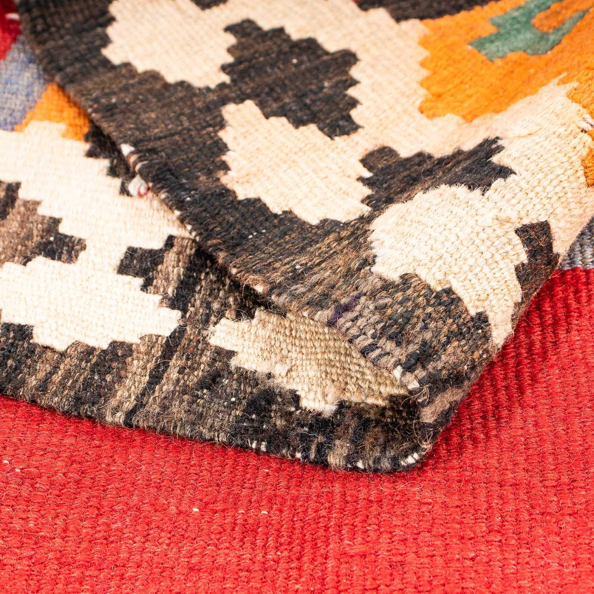 Løber Kelim-tæppe - gammelt - 270 x 145 cm - flerfarvet