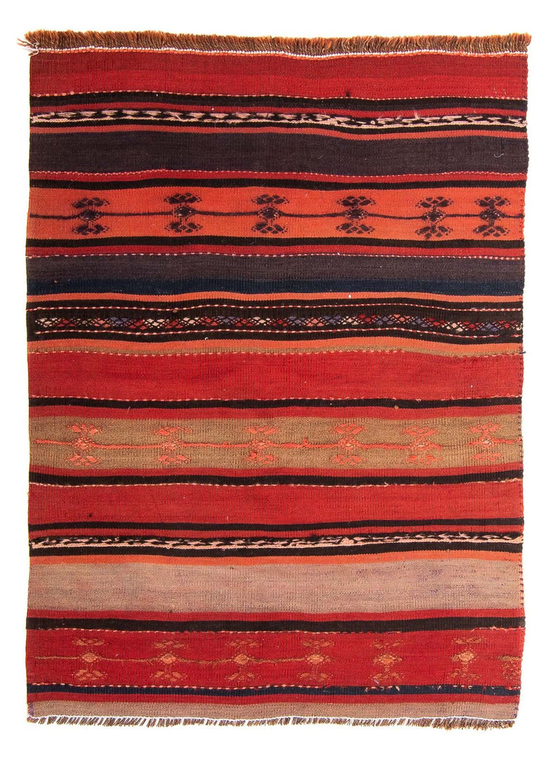 Kelim-tæppe - gammelt - 120 x 85 cm - flerfarvet