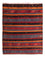 Kelim-tæppe - gammelt - 205 x 160 cm - flerfarvet