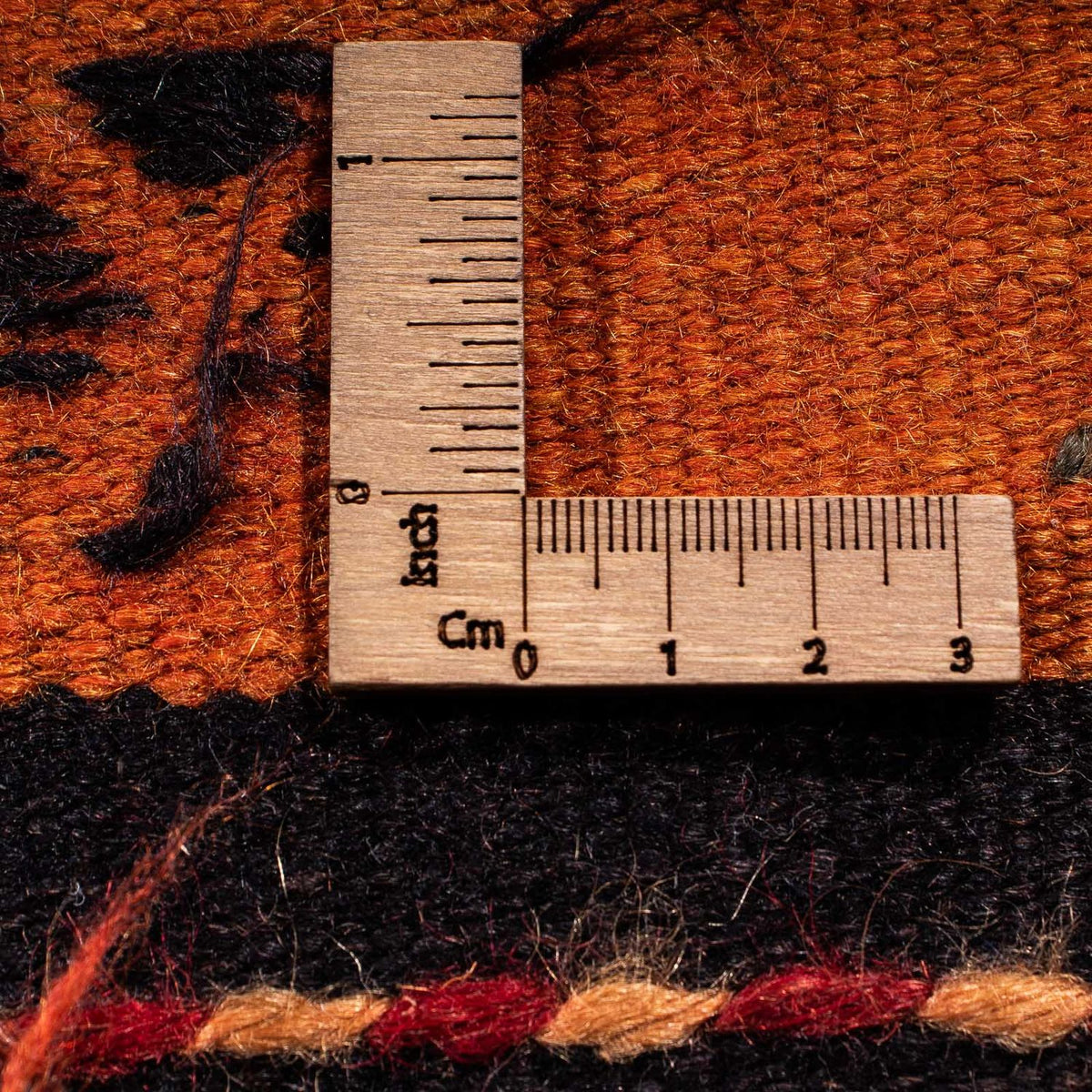 Kelim-tæppe - gammelt - 205 x 160 cm - flerfarvet