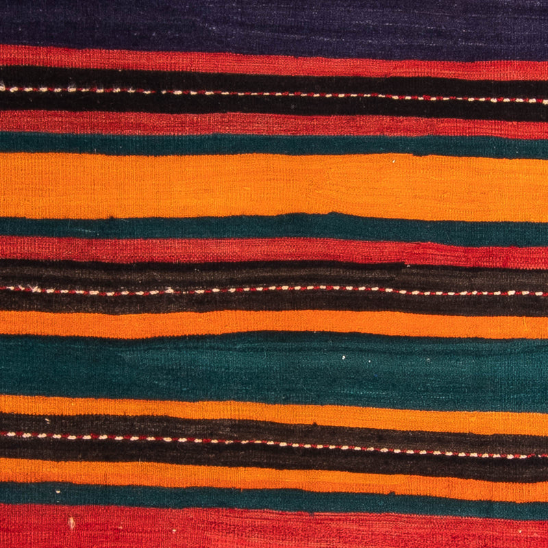 Kelim-tæppe - gammelt - 195 x 160 cm - flerfarvet