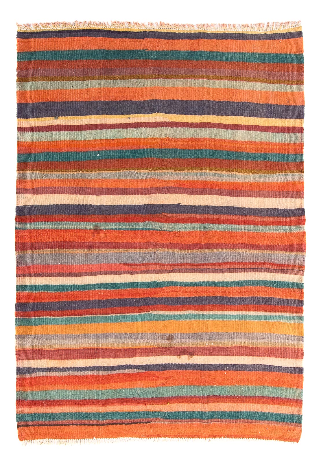 Kelim-tæppe - gammelt - 180 x 135 cm - flerfarvet