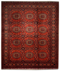 Afghansk tæppe - Kunduz - 275 x 216 cm - rød