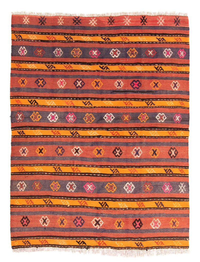 Kelim-tæppe - gammelt firkantet  - 185 x 150 cm - flerfarvet