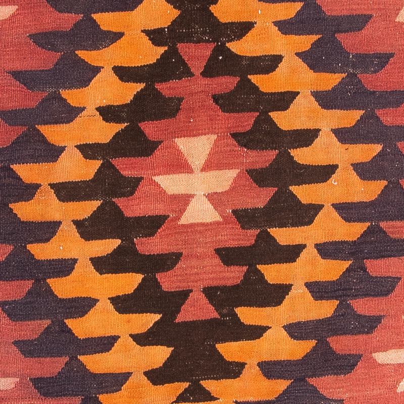 Løber Kelim-tæppe - gammelt - 390 x 130 cm - flerfarvet