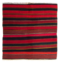 Kelim-tæppe - gammelt - 130 x 100 cm - flerfarvet