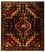 Persisk tæppe - Nomadisk - 86 x 72 cm - blå