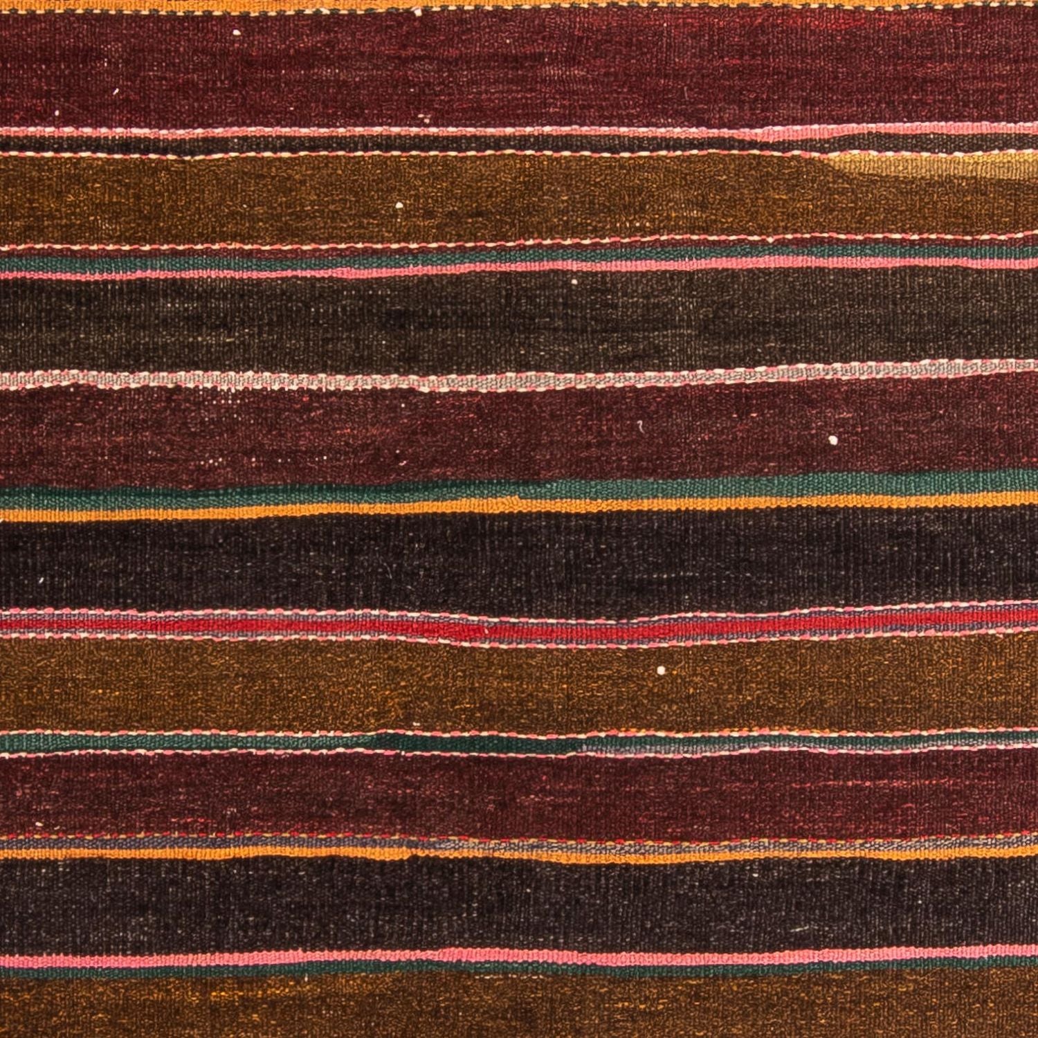 Kelim-tæppe - gammelt - 205 x 170 cm - flerfarvet