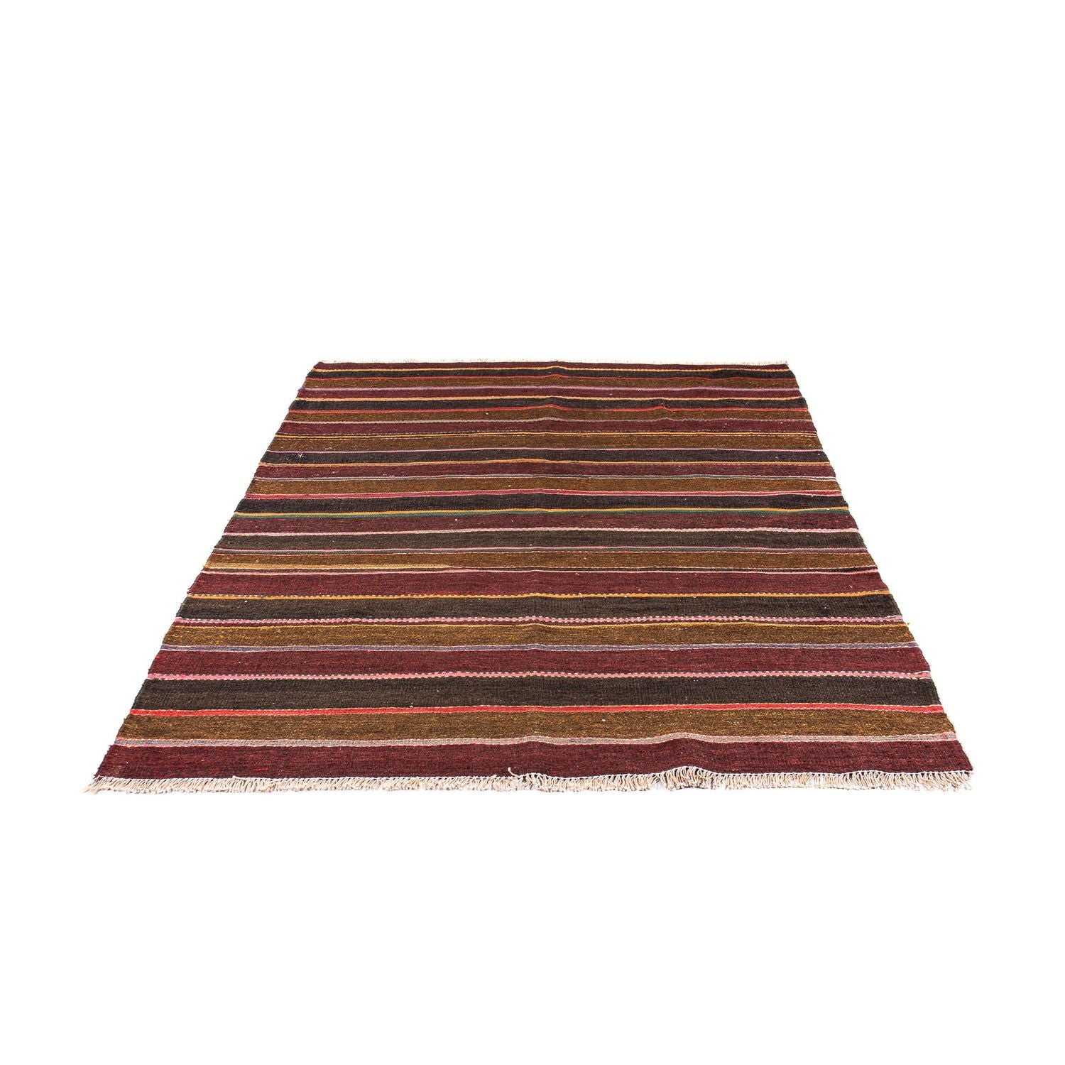 Kelim-tæppe - gammelt - 205 x 170 cm - flerfarvet