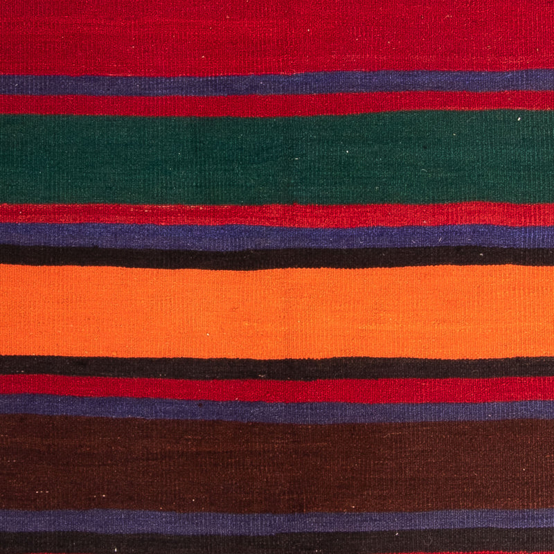 Kelim-tæppe - gammelt - 210 x 180 cm - flerfarvet