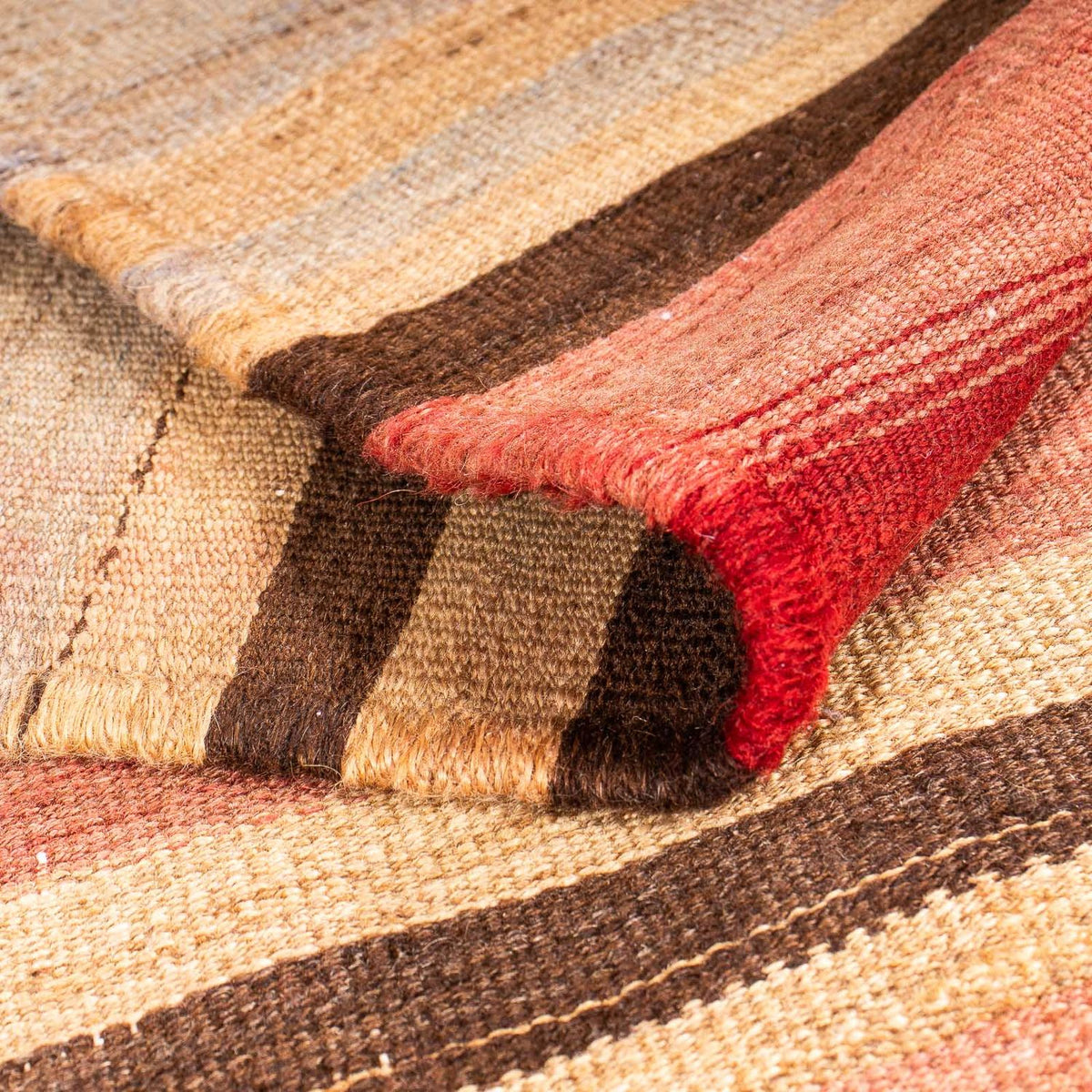 Kelim-tæppe - gammelt firkantet  - 160 x 160 cm - flerfarvet