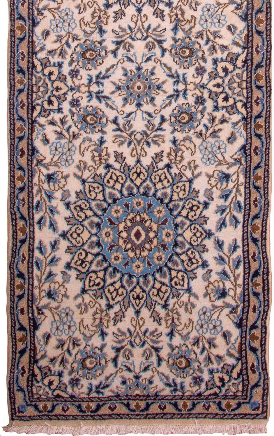 Løber Persisk tæppe - Nain - Royal - 295 x 81 cm - beige