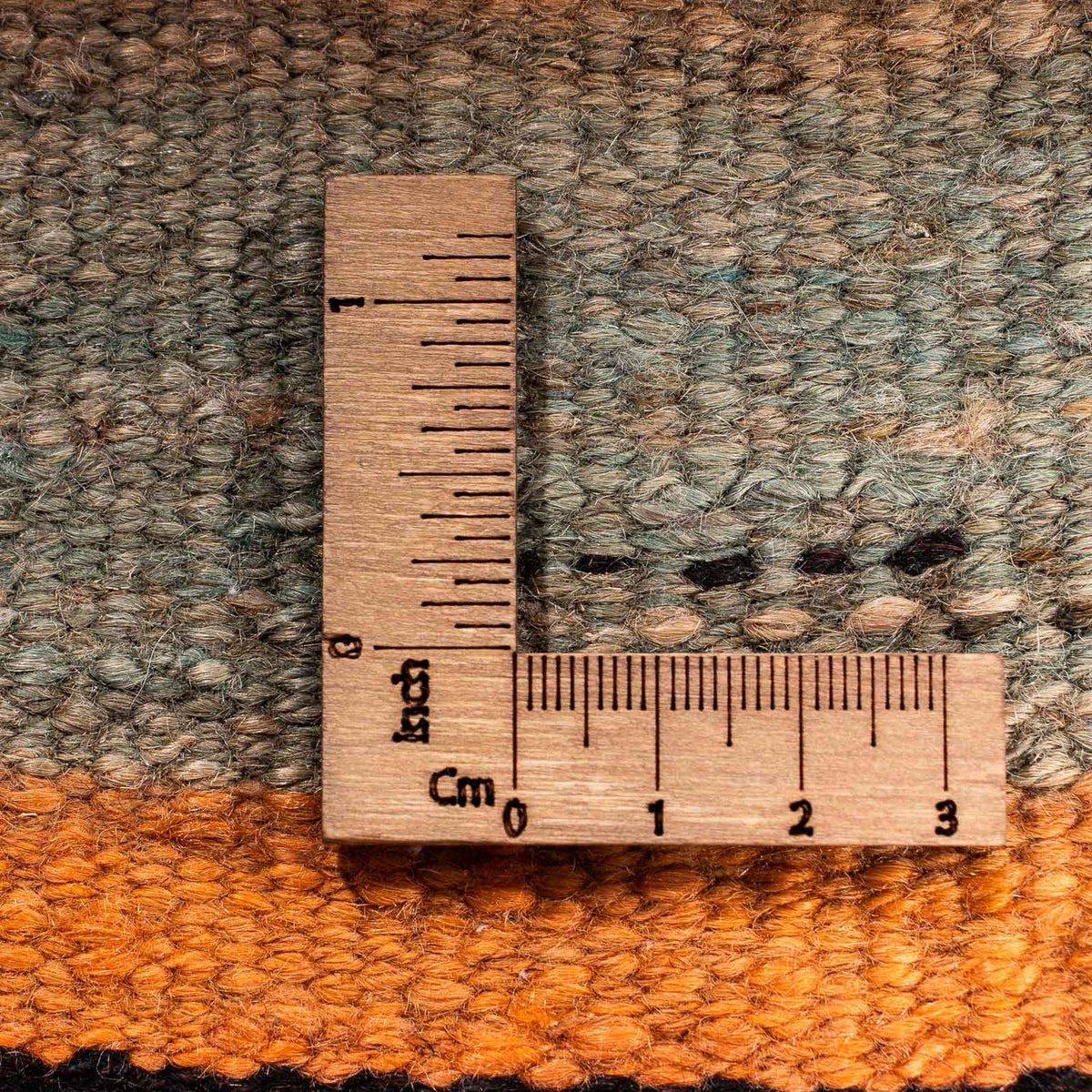 Kelim-tæppe - gammelt firkantet  - 130 x 120 cm - flerfarvet