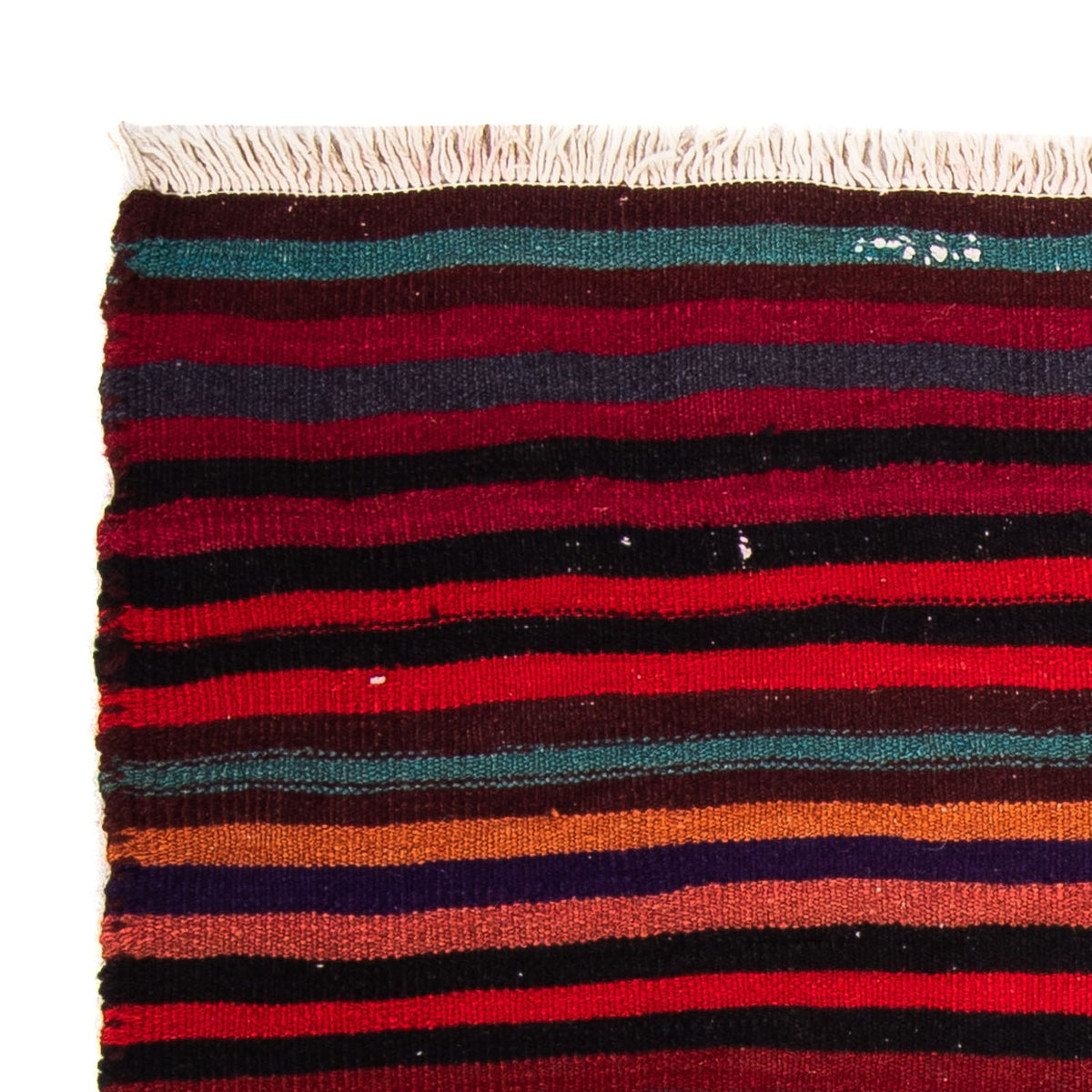 Kelim-tæppe - gammelt - 105 x 90 cm - flerfarvet