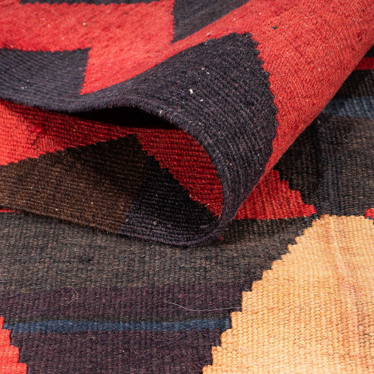 Løber Kelim-tæppe - gammelt - 295 x 120 cm - flerfarvet