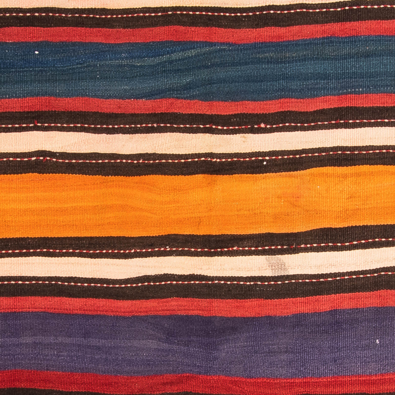 Kelim-tæppe - gammelt - 200 x 165 cm - flerfarvet
