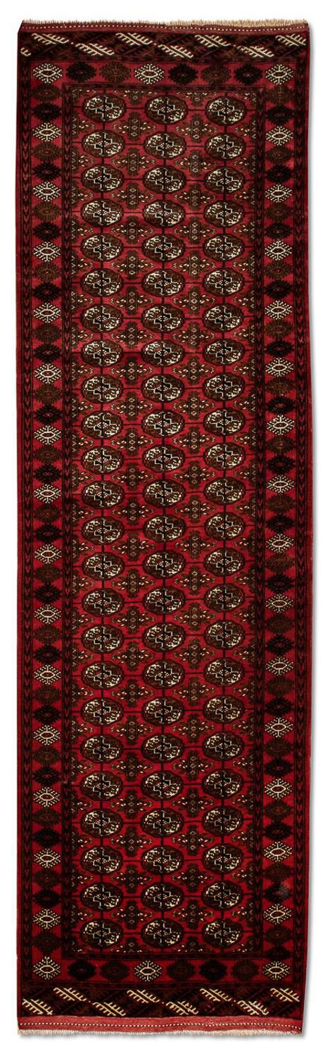 Løber Afghansk tæppe - Bukhara - 288 x 85 cm - rød