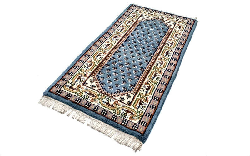Orientalsk tæppe - 160 x 90 cm - lyseblå