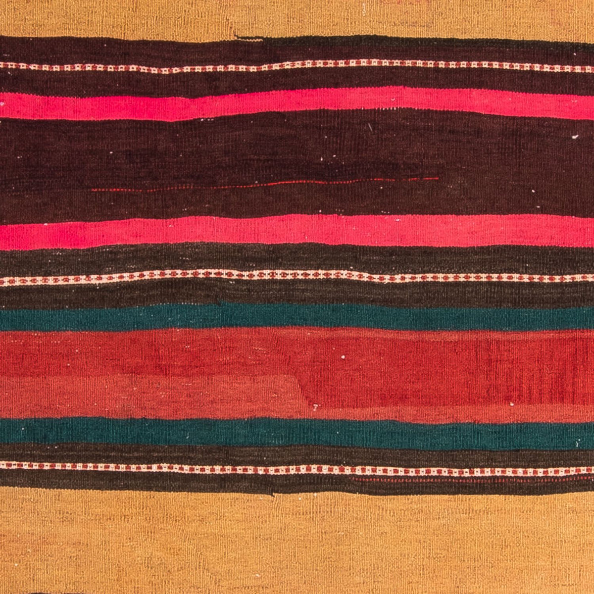 Kelim-tæppe - gammelt firkantet  - 175 x 170 cm - flerfarvet