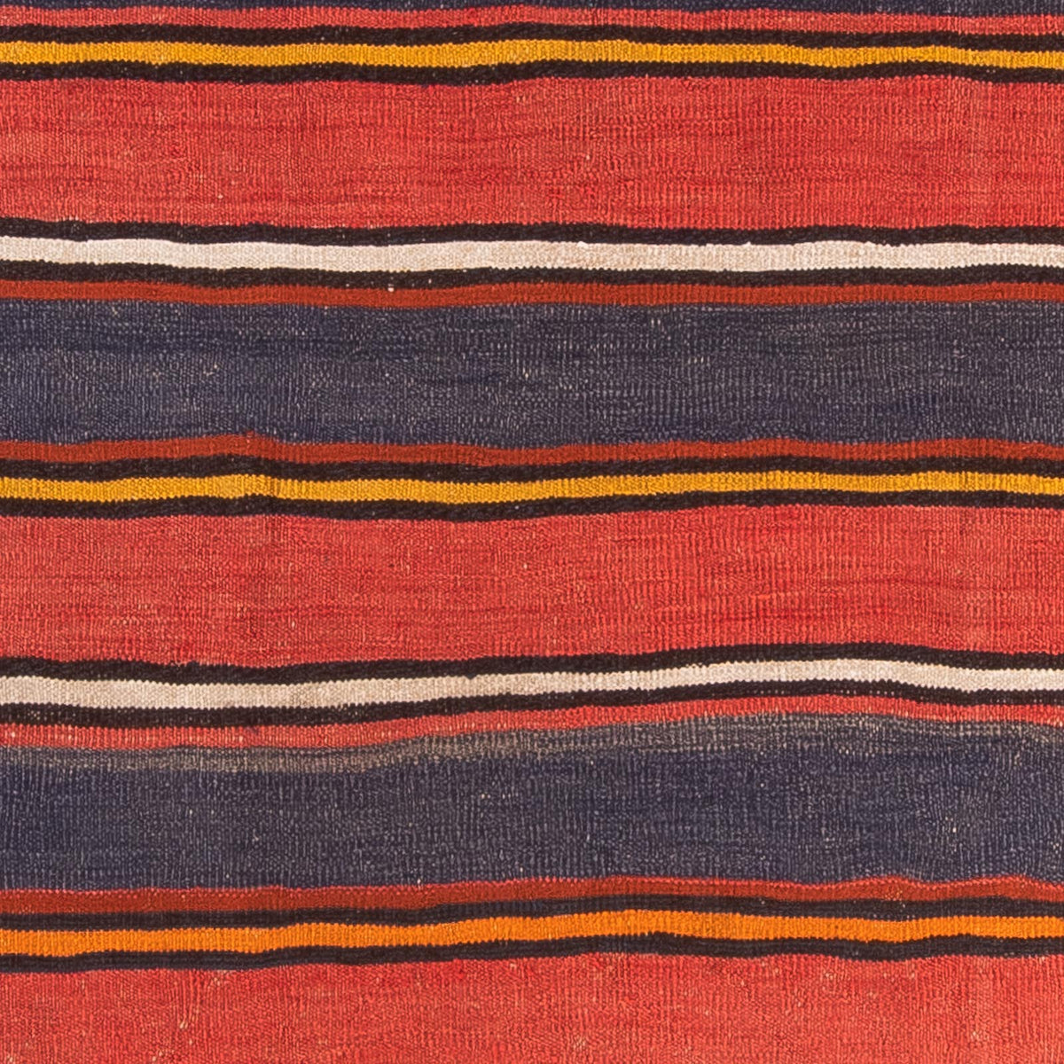 Kelim-tæppe - gammelt - 195 x 150 cm - flerfarvet