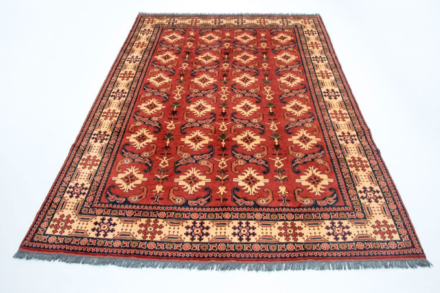 Afghansk tæppe - Hatshlu - 338 x 257 cm - rød