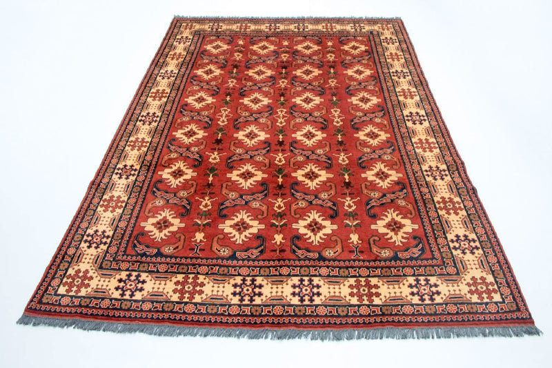 Afghansk tæppe - Hatshlu - 338 x 257 cm - rød