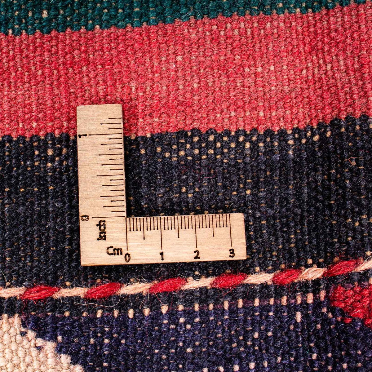 Kelim-tæppe - gammelt - 170 x 160 cm - flerfarvet