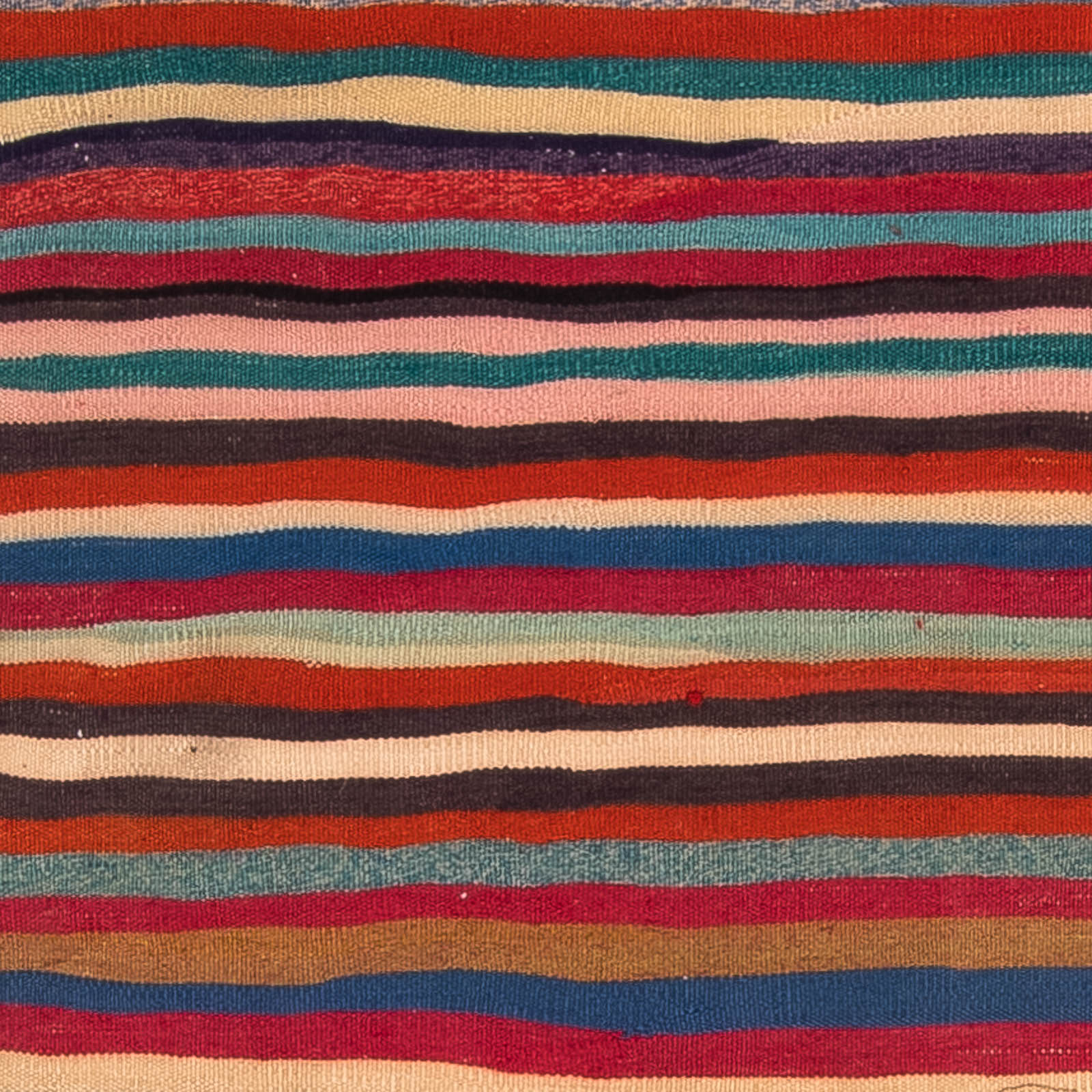 Kelim-tæppe - gammelt - 190 x 150 cm - flerfarvet