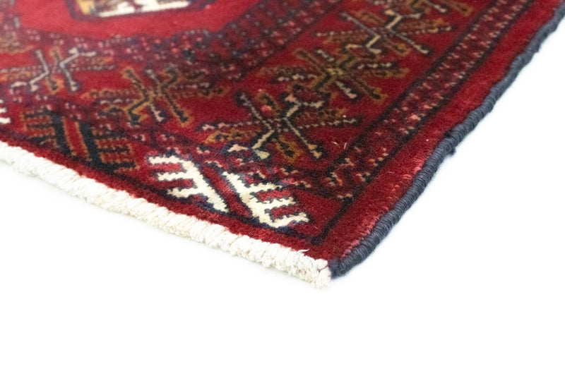 Turkaman-tæppe - 90 x 76 cm - rød