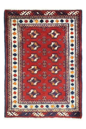 Turkaman-tæppe - 91 x 70 cm - rød