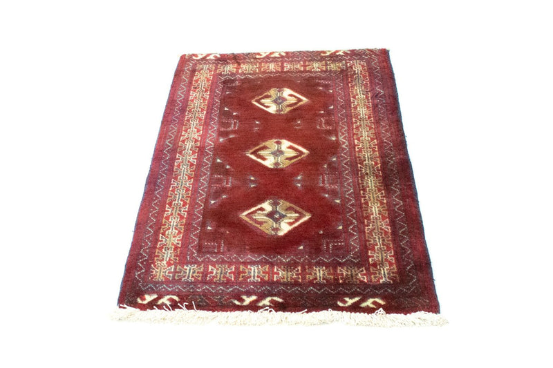 Turkaman-tæppe - 86 x 62 cm - rød
