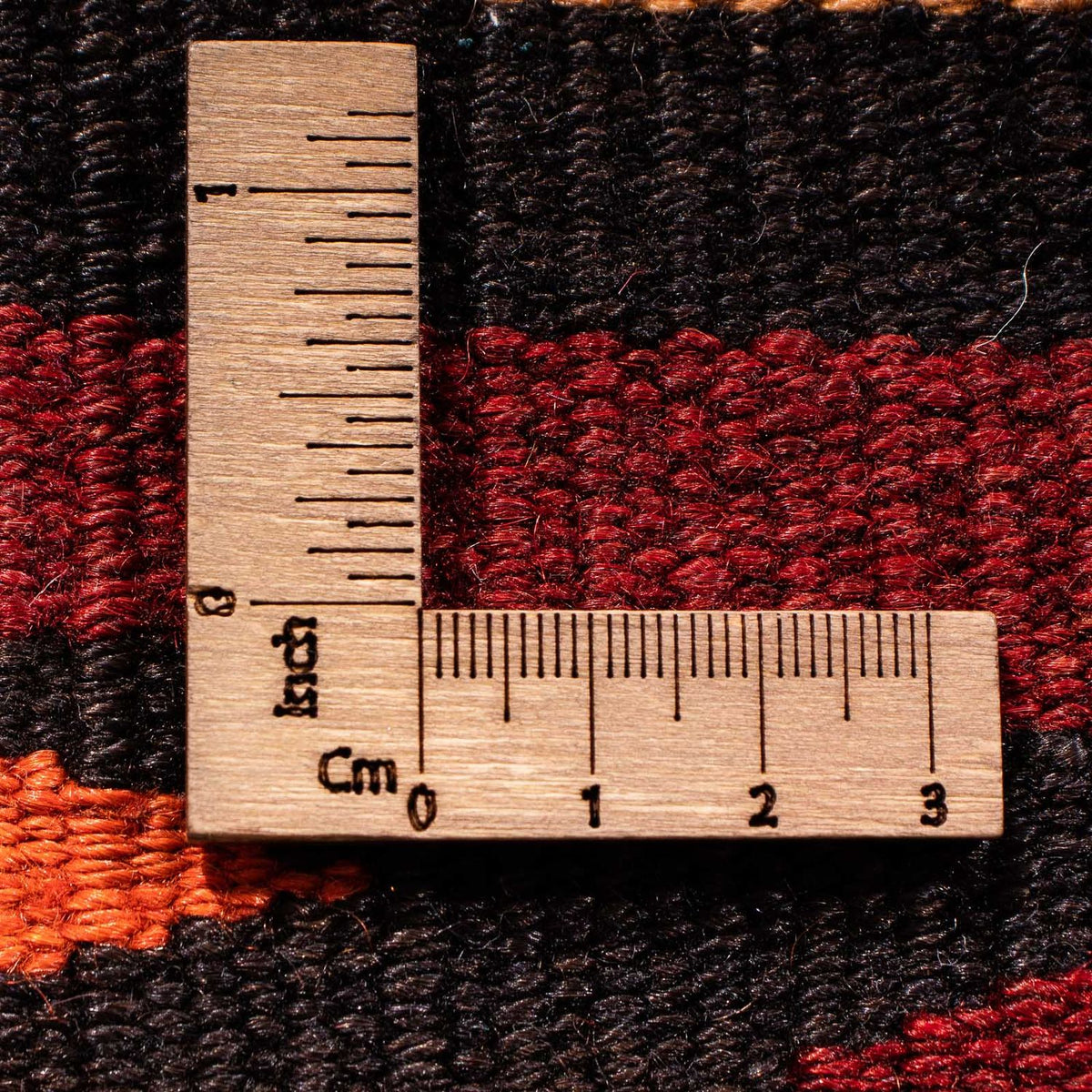 Kelim-tæppe - gammelt - 110 x 70 cm - flerfarvet