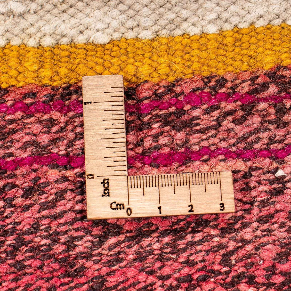 Kelim-tæppe - gammelt - 255 x 185 cm - flerfarvet