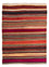 Kelim-tæppe - gammelt - 255 x 185 cm - flerfarvet