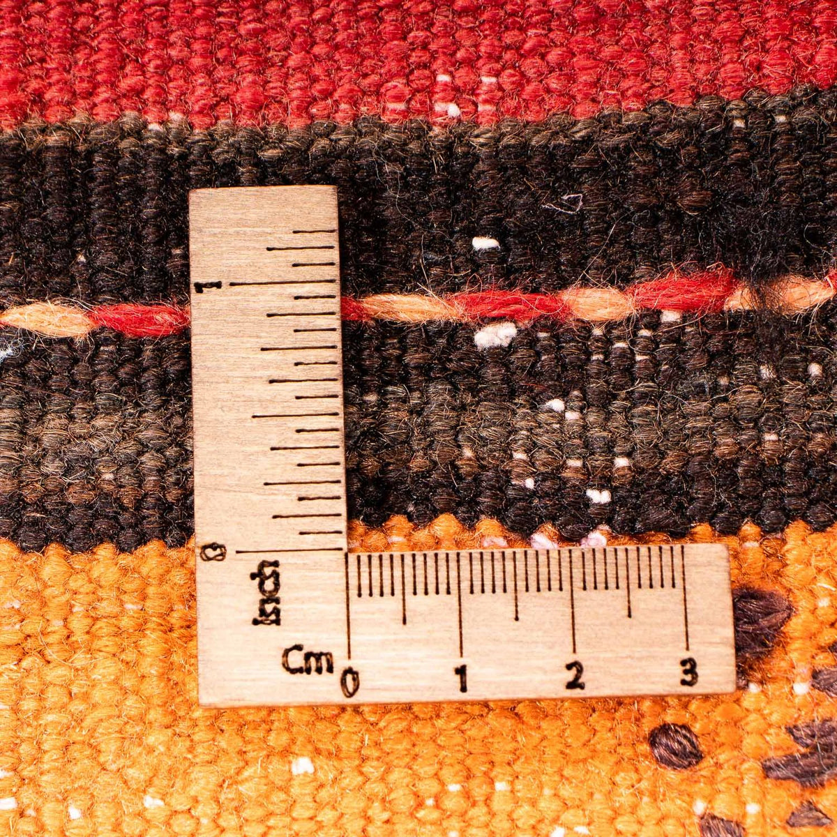 Kelim-tæppe - gammelt - 215 x 150 cm - flerfarvet