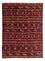 Kelim-tæppe - gammelt - 250 x 145 cm - flerfarvet