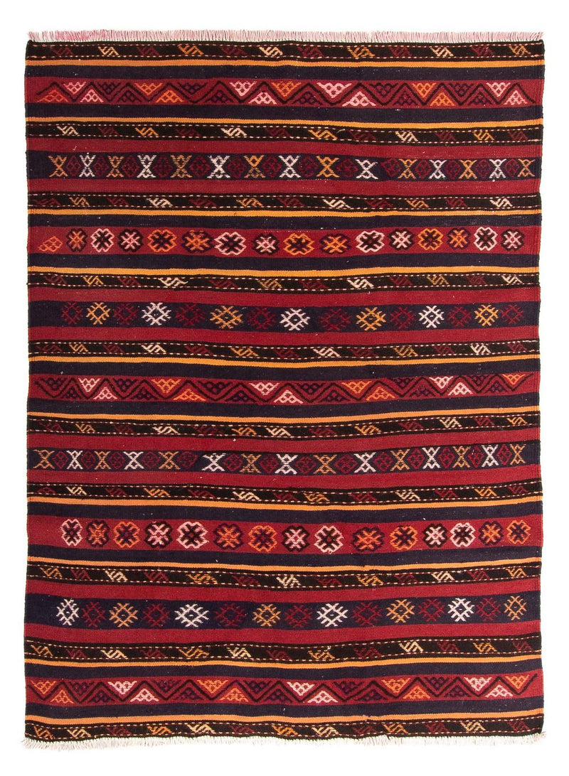 Kelim-tæppe - gammelt - 250 x 145 cm - flerfarvet