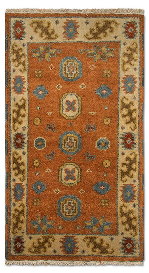 Orientalsk tæppe - 117 x 63 cm - orange