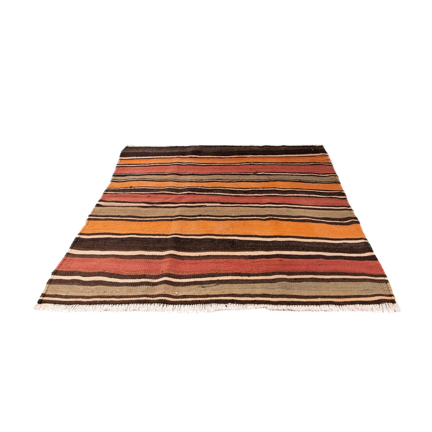 Kelim-tæppe - gammelt firkantet  - 155 x 155 cm - flerfarvet