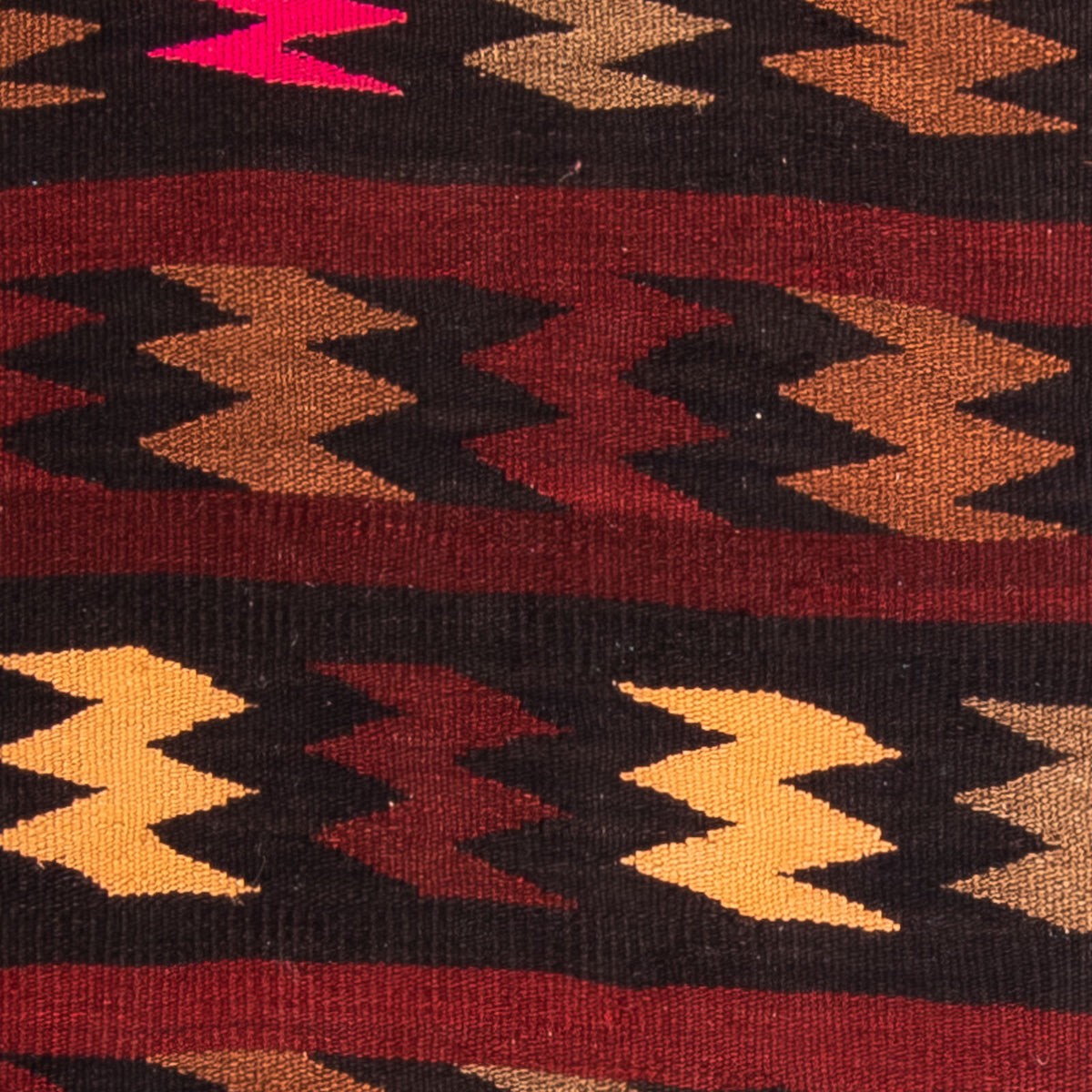 Kelim-tæppe - gammelt - 117 x 77 cm - flerfarvet