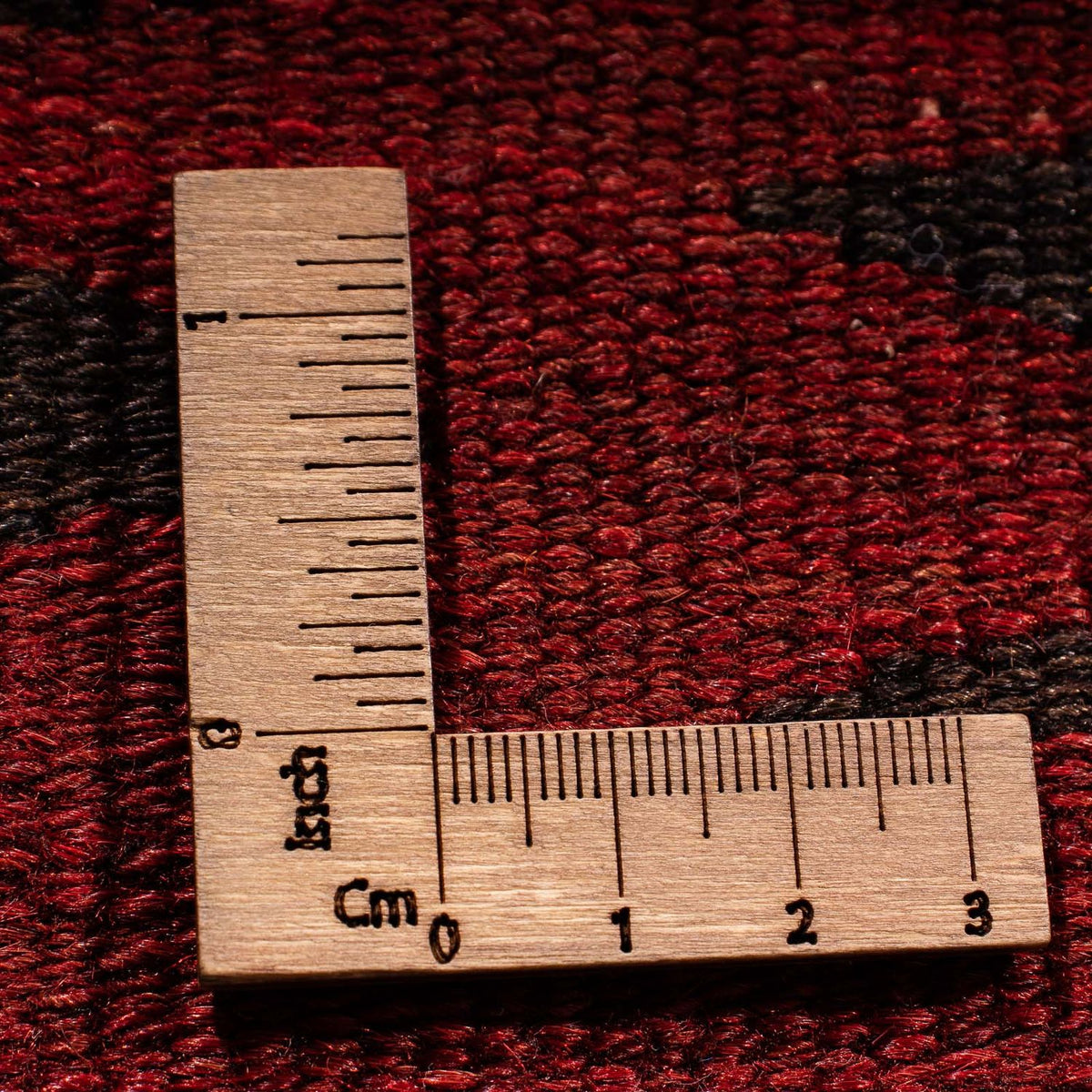 Kelim-tæppe - gammelt - 110 x 90 cm - flerfarvet