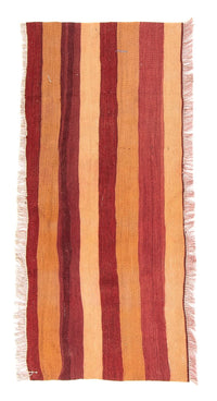 Kelim-tæppe - gammelt - 130 x 65 cm - flerfarvet