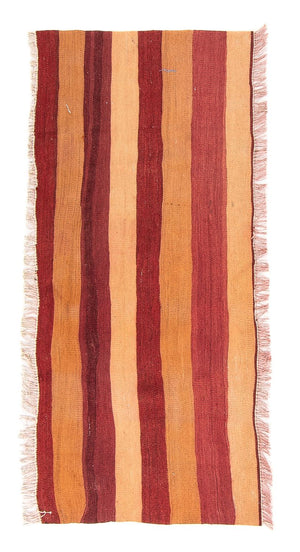 Kelim-tæppe - gammelt - 130 x 65 cm - flerfarvet