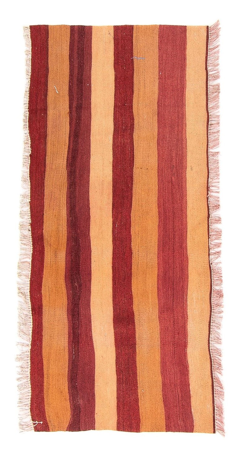 Kelim-tæppe - gammelt - 130 x 65 cm - flerfarvet