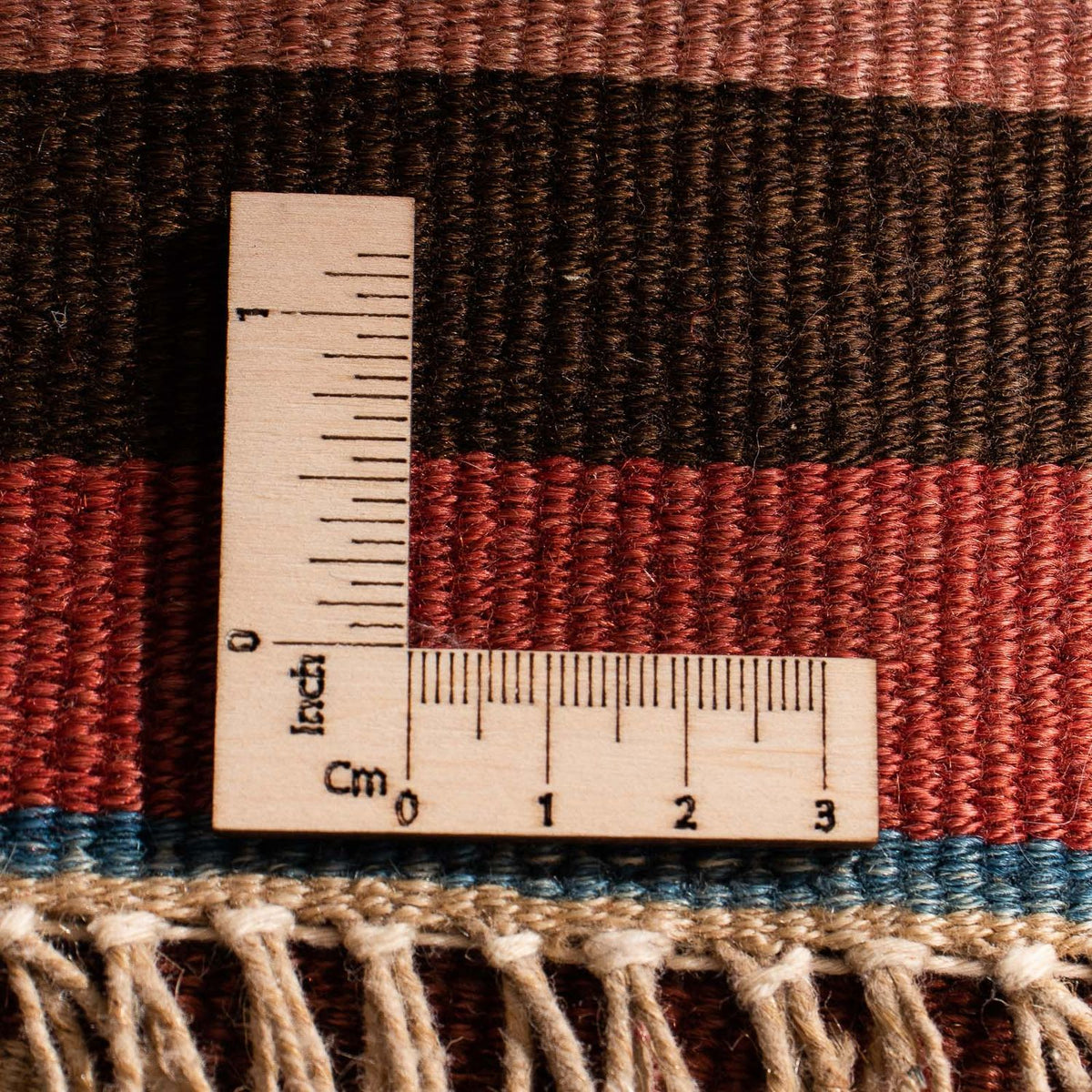 Kelim-tæppe - gammelt firkantet  - 85 x 80 cm - flerfarvet