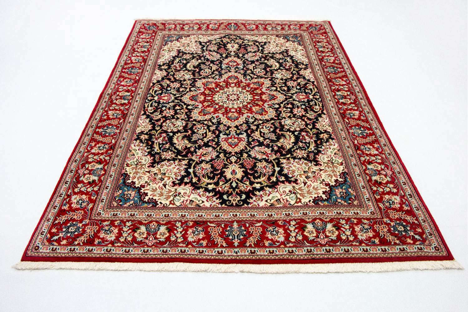 Persisk tæppe - Ghom - 243 x 170 cm - mørkeblå