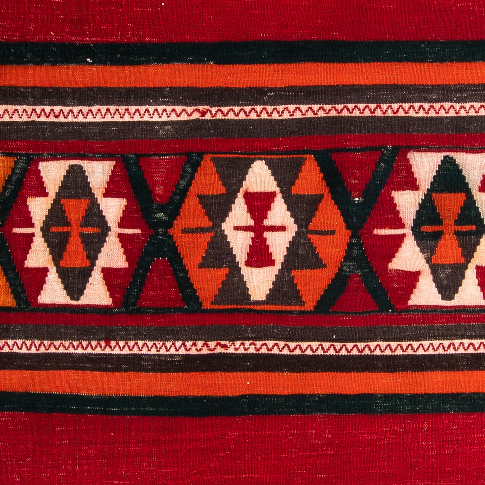 Kelim-tæppe - gammelt - 290 x 155 cm - flerfarvet