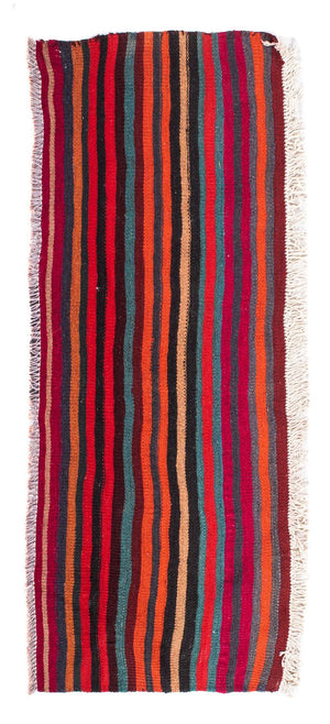 Løber Kelim-tæppe - gammelt - 115 x 47 cm - flerfarvet