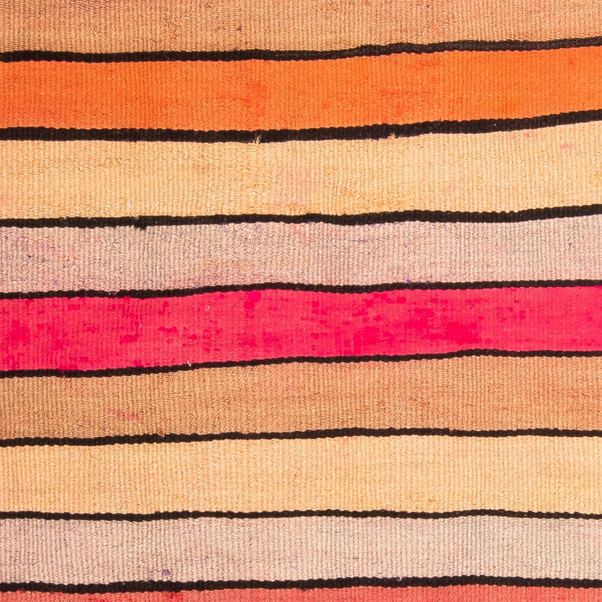 Kelim-tæppe - gammelt firkantet  - 120 x 110 cm - flerfarvet