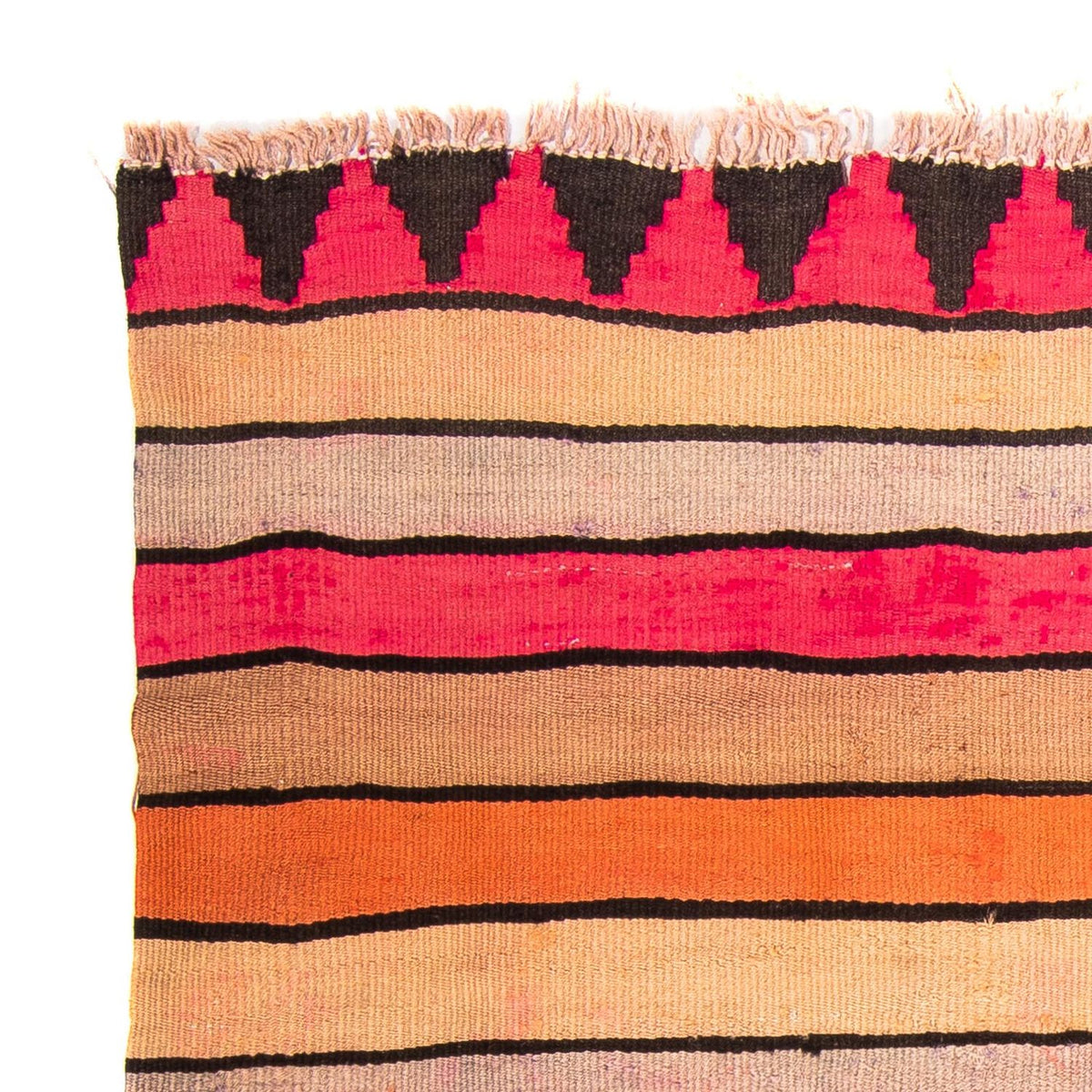 Kelim-tæppe - gammelt firkantet  - 120 x 110 cm - flerfarvet